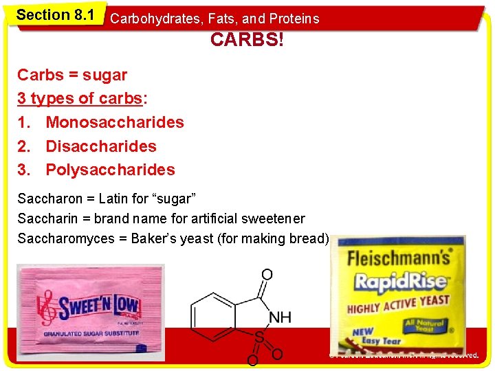 Section 8. 1 Carbohydrates, Fats, and Proteins CARBS! Carbs = sugar 3 types of