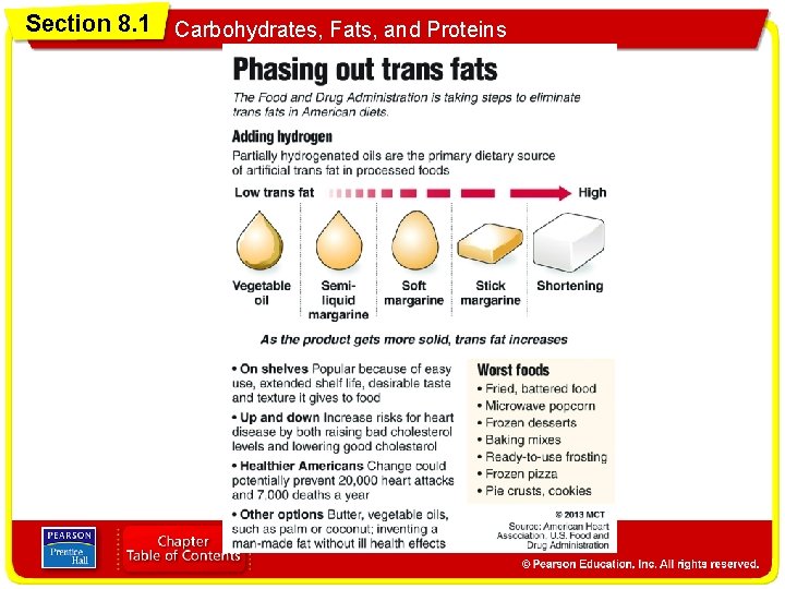 Section 8. 1 Carbohydrates, Fats, and Proteins 