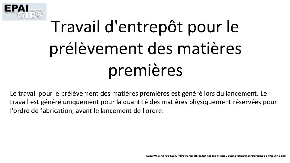 Travail d'entrepôt pour le prélèvement des matières premières Le travail pour le prélèvement des