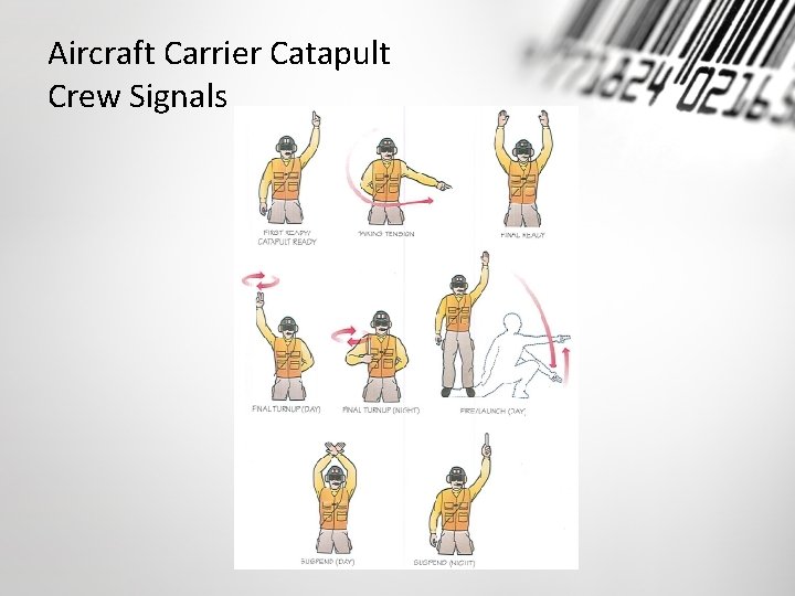 Aircraft Carrier Catapult Crew Signals 