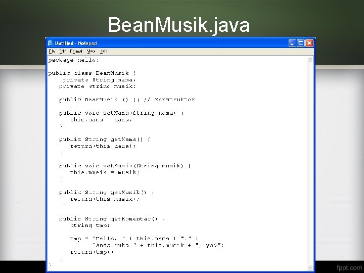 Bean. Musik. java 