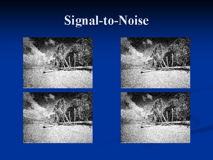 Signal-to-Noise 