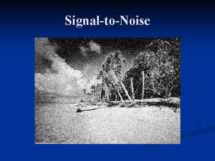 Signal-to-Noise 