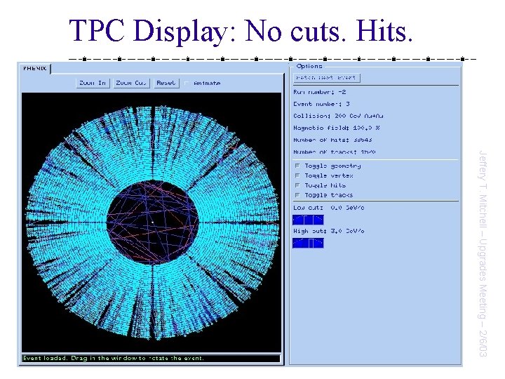 TPC Display: No cuts. Hits. Jeffery T. Mitchell – Upgrades Meeting – 2/6/03 