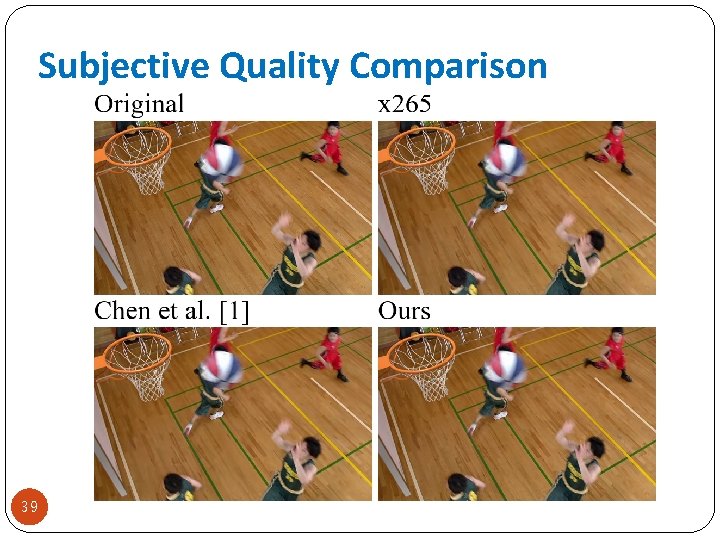 Subjective Quality Comparison 39 