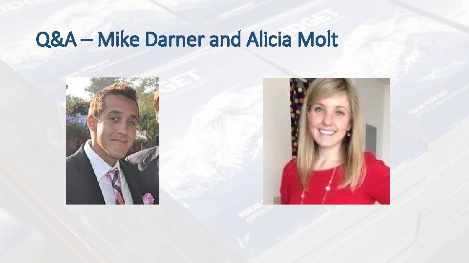Q&A – Mike Darner and Alicia Molt 