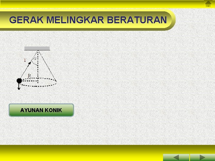 GERAK MELINGKAR BERATURAN AYUNAN KONIK 
