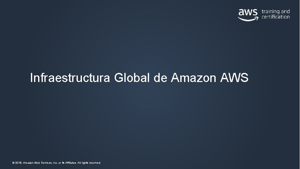 Infraestructura Global de Amazon AWS © 2019, Amazon Web Services, Inc. or its Affiliates.