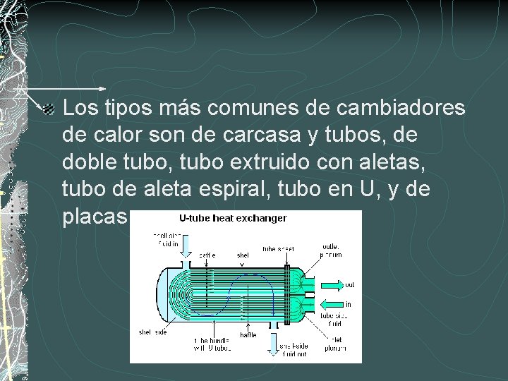 Los tipos más comunes de cambiadores de calor son de carcasa y tubos, de