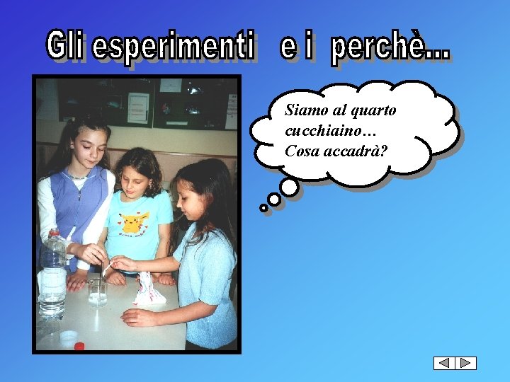 Siamo al quarto cucchiaino… Cosa accadrà? 