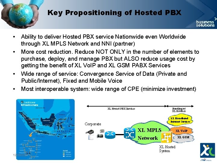 Key Propositioning of Hosted PBX • • Ability to deliver Hosted PBX service Nationwide