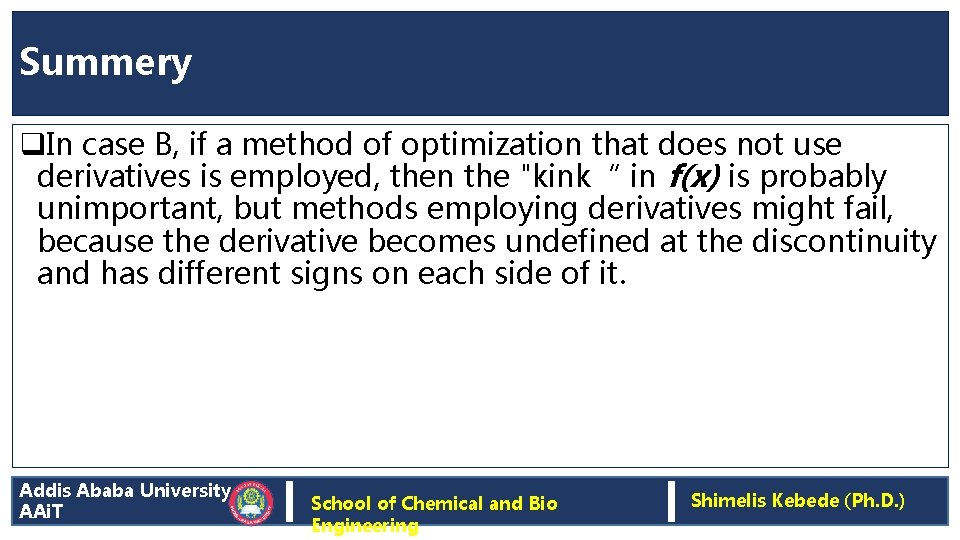 Summery q. In case B, if a method of optimization that does not use Summery q. In case B, if a method of optimization that does not use