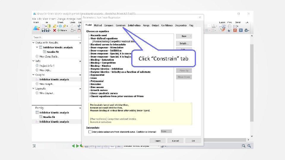 Click “Constrain” tab 