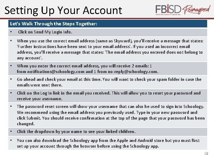 Setting Up Your Account Let's Walk Through the Steps Together: • Click on Send