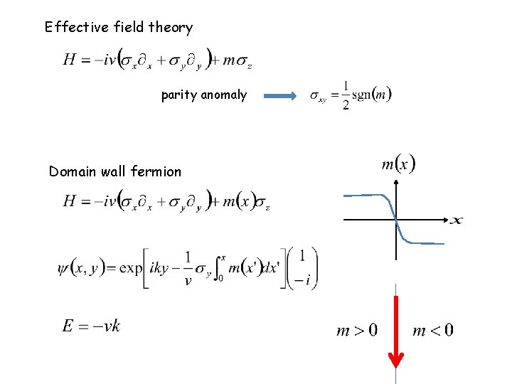 Effective field theory parity anomaly Domain wall fermion 