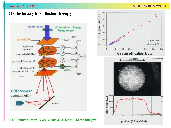 Fabio Sauli - CERN 2 D-dosimetry in radiation therapy J. H. Timmer et al,