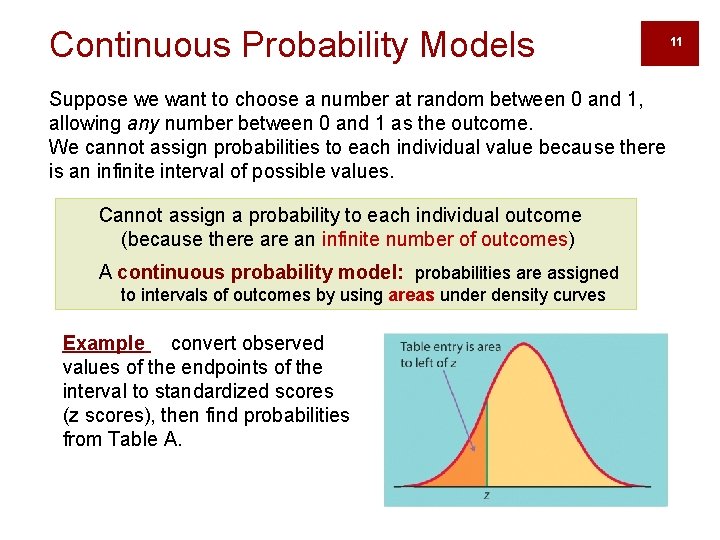 Continuous Probability Models Suppose we want to choose a number at random between 0