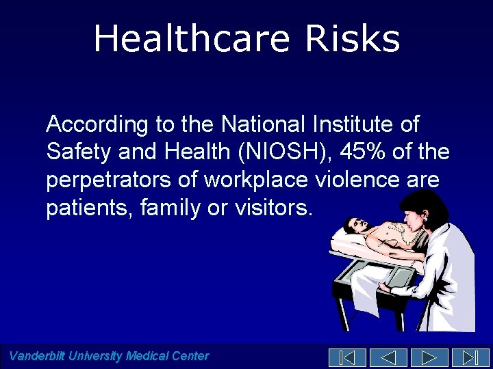 Healthcare Risks According to the National Institute of Safety and Health (NIOSH), 45% of Healthcare Risks According to the National Institute of Safety and Health (NIOSH), 45% of