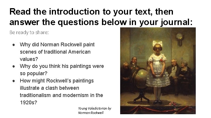 Read the introduction to your text, then answer the questions below in your journal: