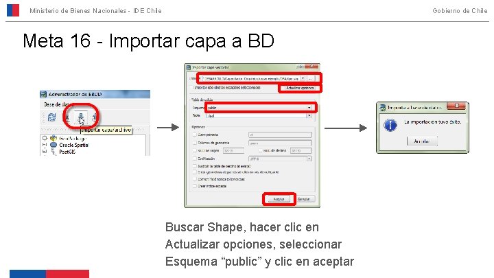 Ministerio de Bienes Nacionales - IDE Chile Gobierno de Chile Meta 16 - Importar