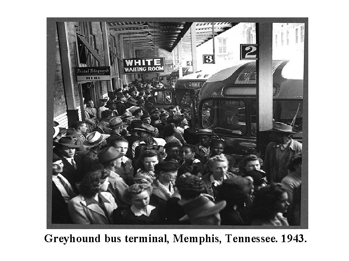 Greyhound bus terminal, Memphis, Tennessee. 1943. 