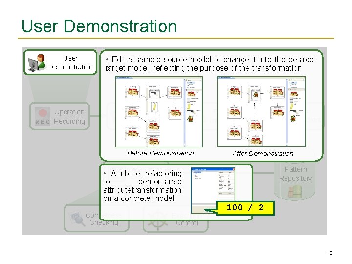 User Demonstration • Edit a sample source model to change it into the desired