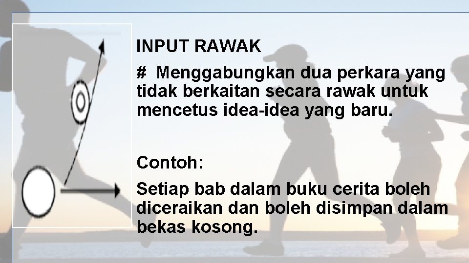 INPUT RAWAK # Menggabungkan dua perkara yang tidak berkaitan secara rawak untuk mencetus idea-idea