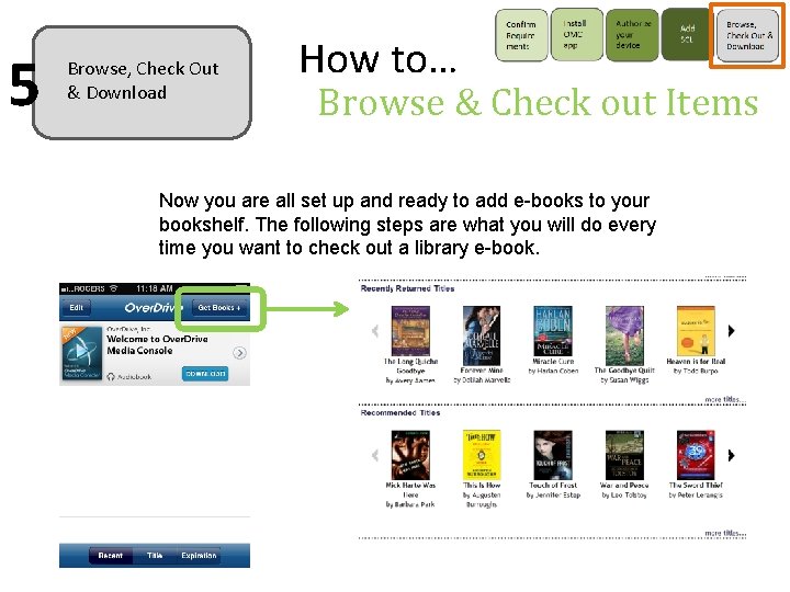 5 Browse, Check Out & Download How to… Browse & Check out Items Now