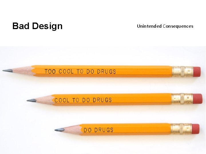 Bad Design Unintended Consequences 