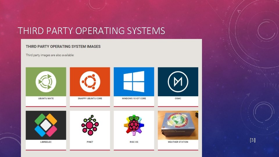 THIRD PARTY OPERATING SYSTEMS [3] 