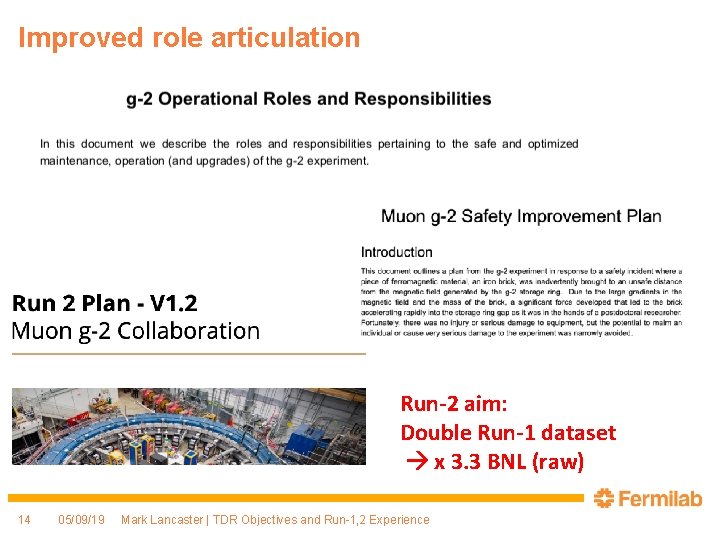 Improved role articulation Run-2 aim: Double Run-1 dataset x 3. 3 BNL (raw) 14