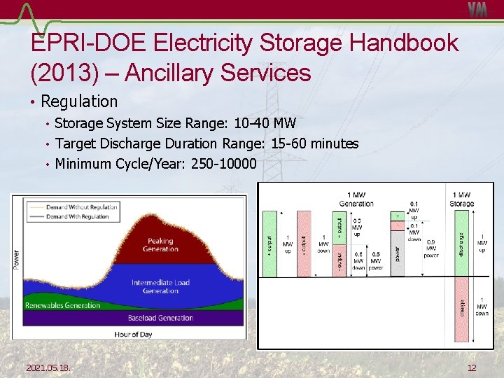 EPRI-DOE Electricity Storage Handbook (2013) – Ancillary Services • Regulation • Storage System Size