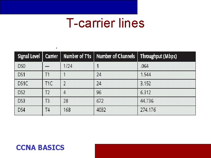 T-carrier lines CCNA BASICS 