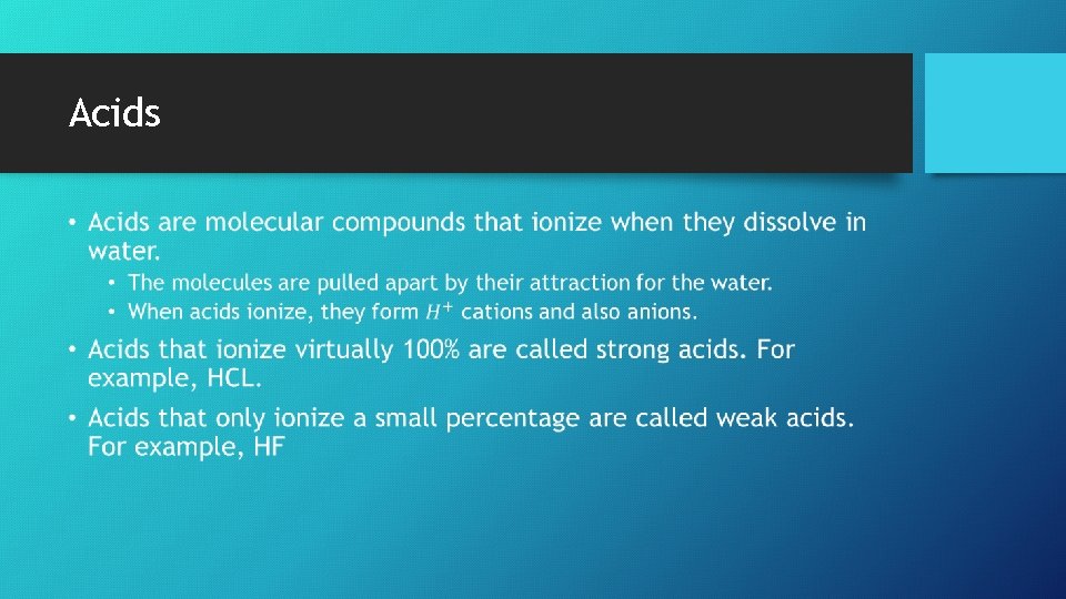 Acids • 