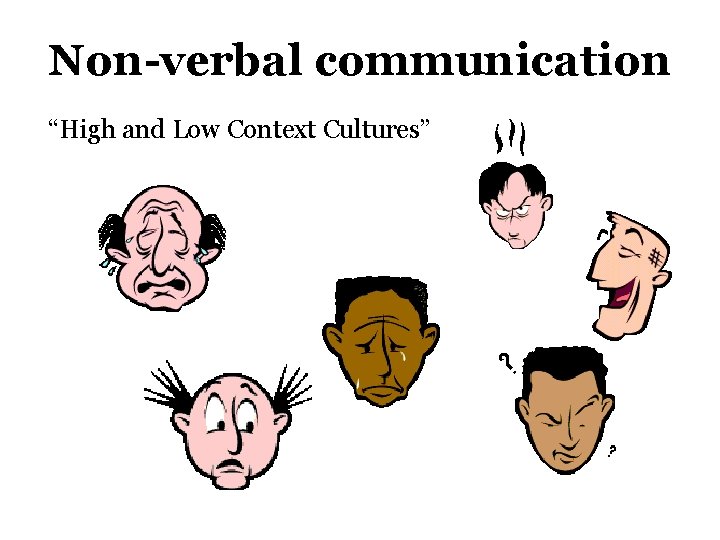 Non-verbal communication “High and Low Context Cultures” 