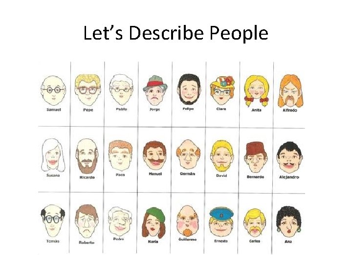 Let’s Describe People 