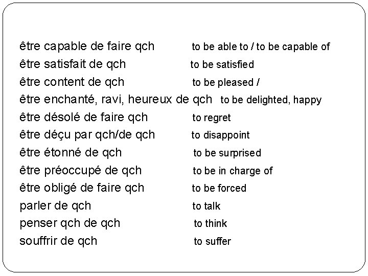 être capable de faire qch to be able to / to be capable of