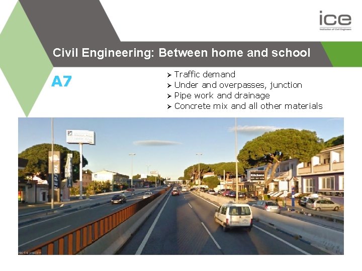 Civil Engineering: Between home and school A 7 Ø Ø Traffic demand Under and