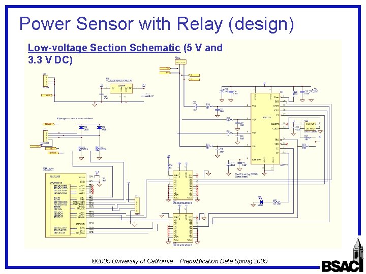 Power Sensor with Relay (design) Low-voltage Section Schematic (5 V and 3. 3 V