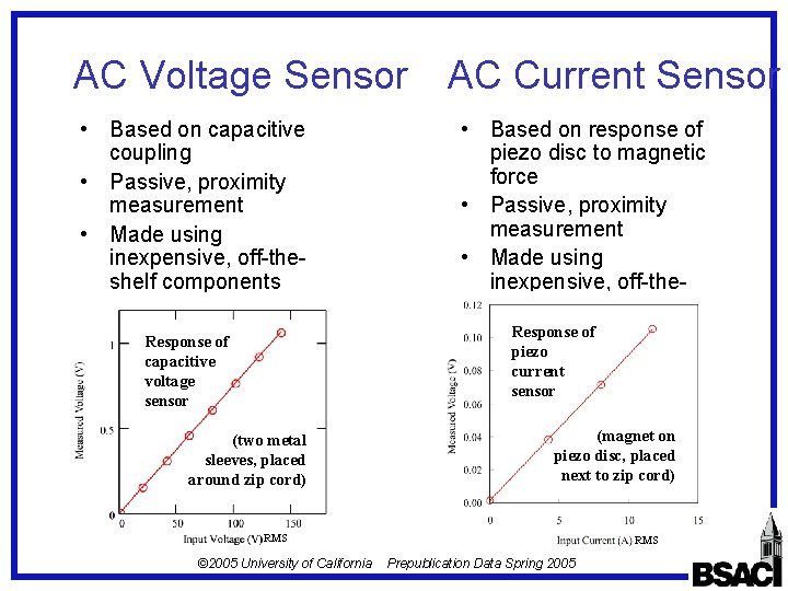 AC Voltage Sensor • Based on capacitive coupling • Passive, proximity measurement • Made