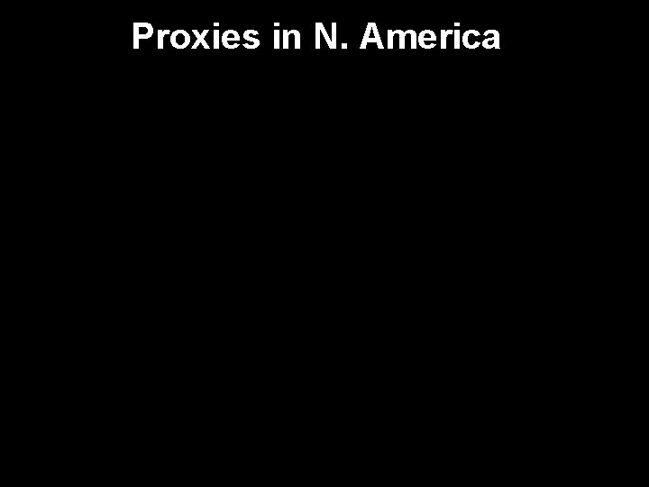 Proxies in N. America 