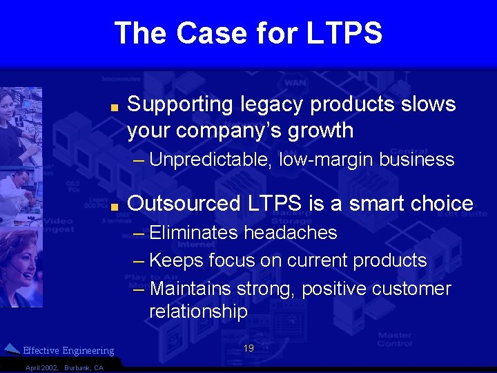 The Case for LTPS Supporting legacy products slows your company’s growth – Unpredictable, low-margin