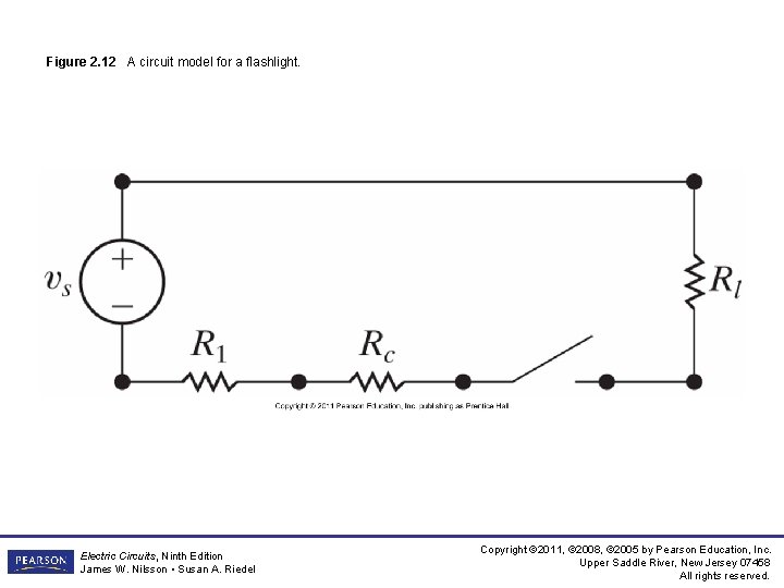 Figure 2. 12 A circuit model for a flashlight. Electric Circuits, Ninth Edition James Figure 2. 12 A circuit model for a flashlight. Electric Circuits, Ninth Edition James