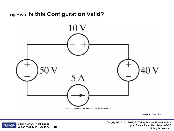 Figure P 2. 1 Is this Configuration Valid? Answer: Yes, it is. Electric Circuits, Figure P 2. 1 Is this Configuration Valid? Answer: Yes, it is. Electric Circuits,