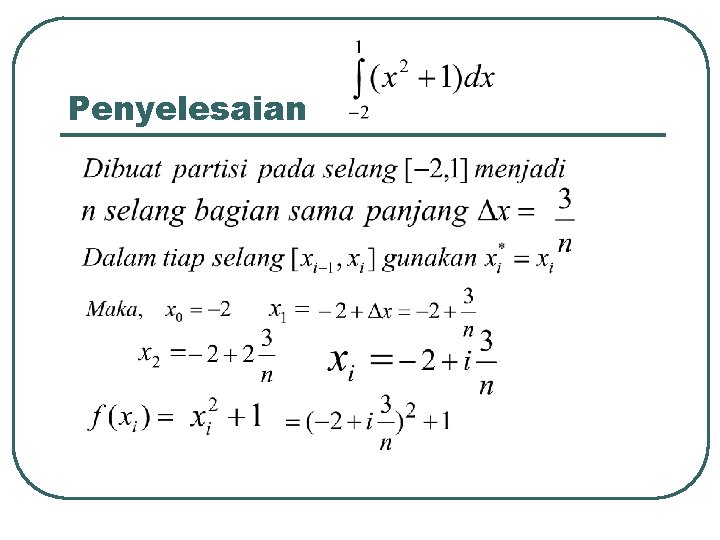 Penyelesaian 
