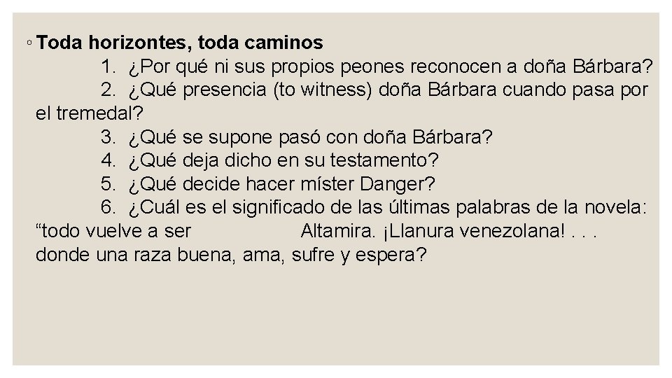 ◦ Toda horizontes, toda caminos 1. ¿Por qué ni sus propios peones reconocen a ◦ Toda horizontes, toda caminos 1. ¿Por qué ni sus propios peones reconocen a