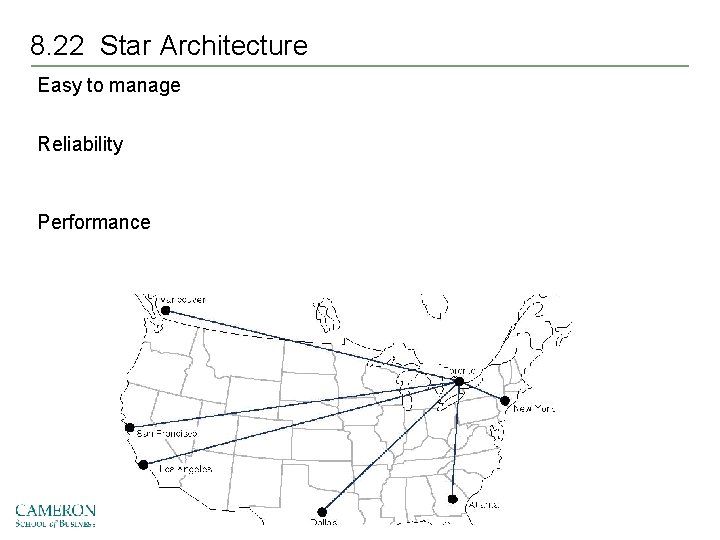 8. 22 Star Architecture Easy to manage Reliability Performance 