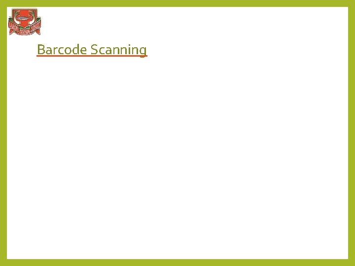 Barcode Scanning 