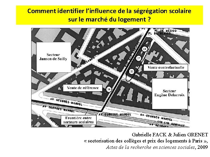 Comment identifier l’influence de la ségrégation scolaire sur le marché du logement ? Gabrielle