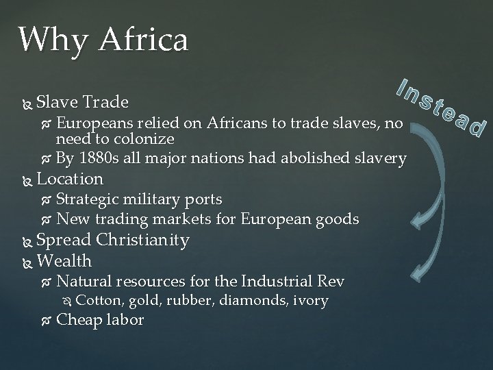 Why Africa Slave Trade Europeans relied on Africans to trade slaves, no need to